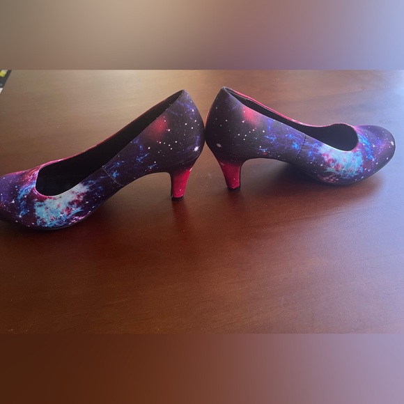 T.U.K. Pink Purple Star Galaxy Heels Cosmic Constellation Astronomy cYber Kawaii - Picture 10 of 10